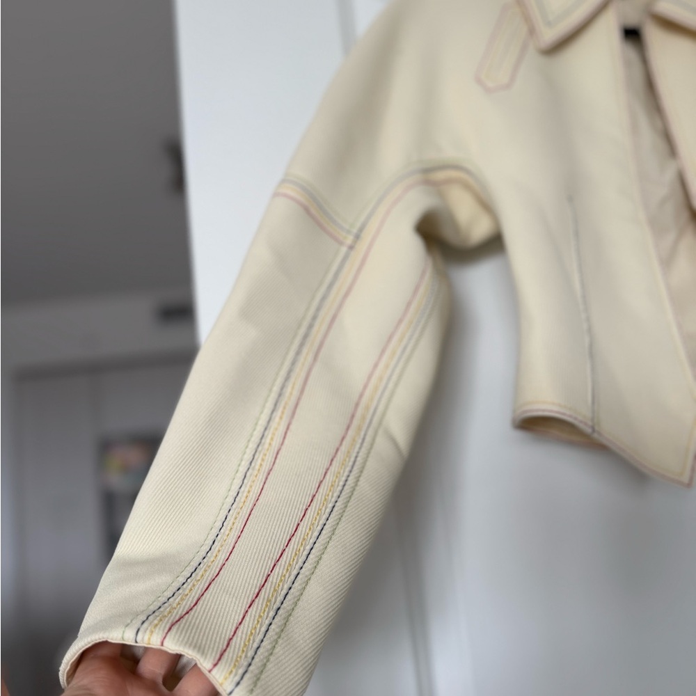 Like new TORY BURCH Cotton Twill Jacket - Neutrals $998 6 - Picture 10 of 16